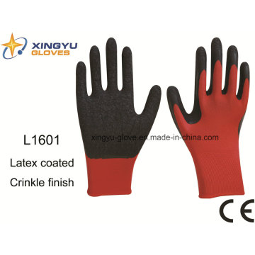 Polyester Shell Latex Coated Safety Work Glove (L1601)